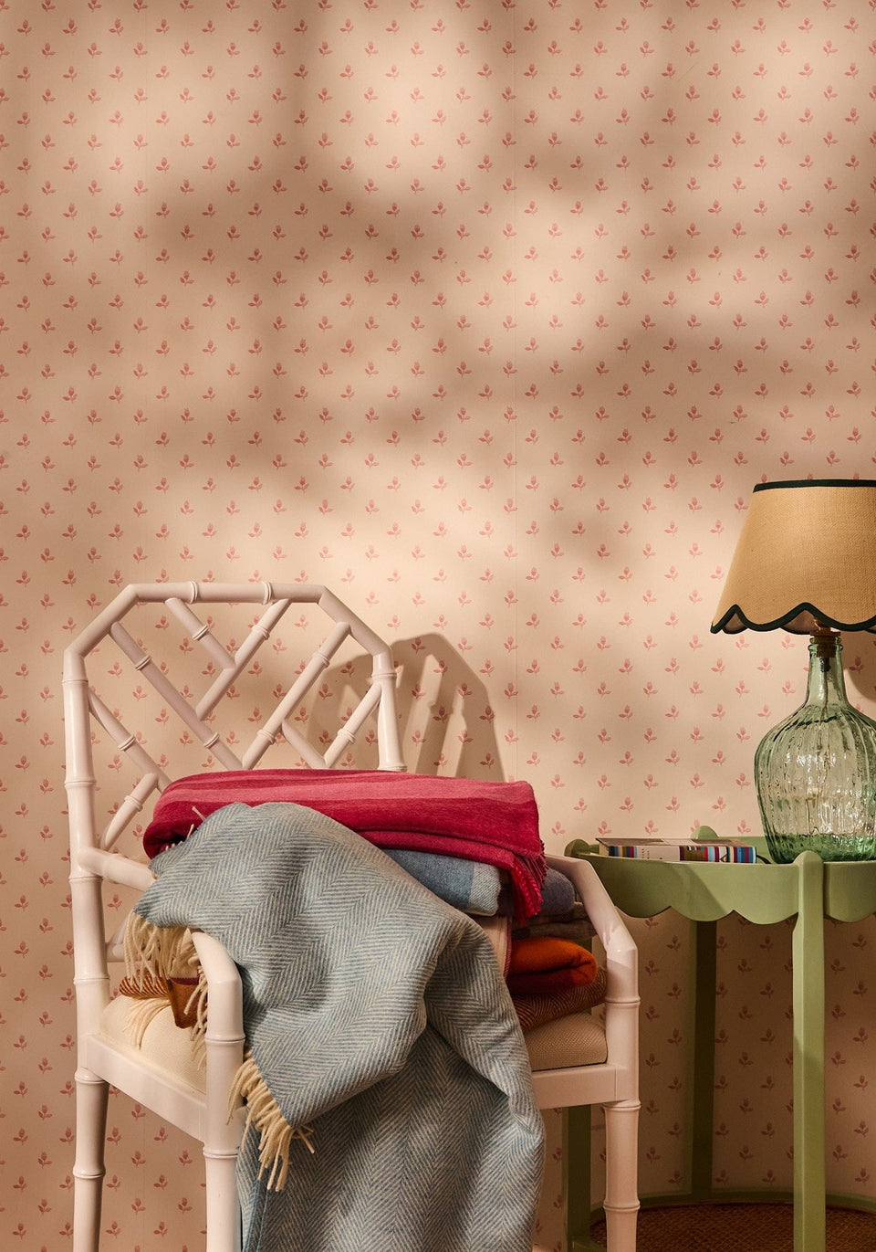 Soft Blue British Merino Wool Throw Blanket