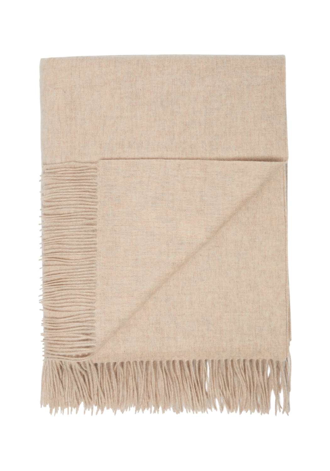 Soft Lambswool Tan Blanket