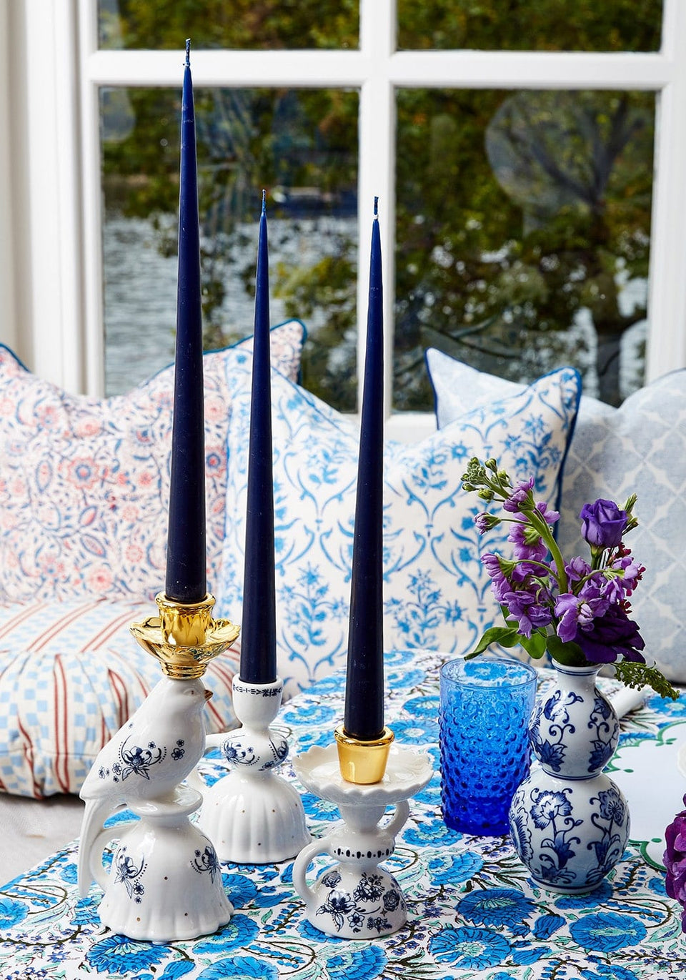 Blue Cup Candle Holder - Casa by Josephine Jenno