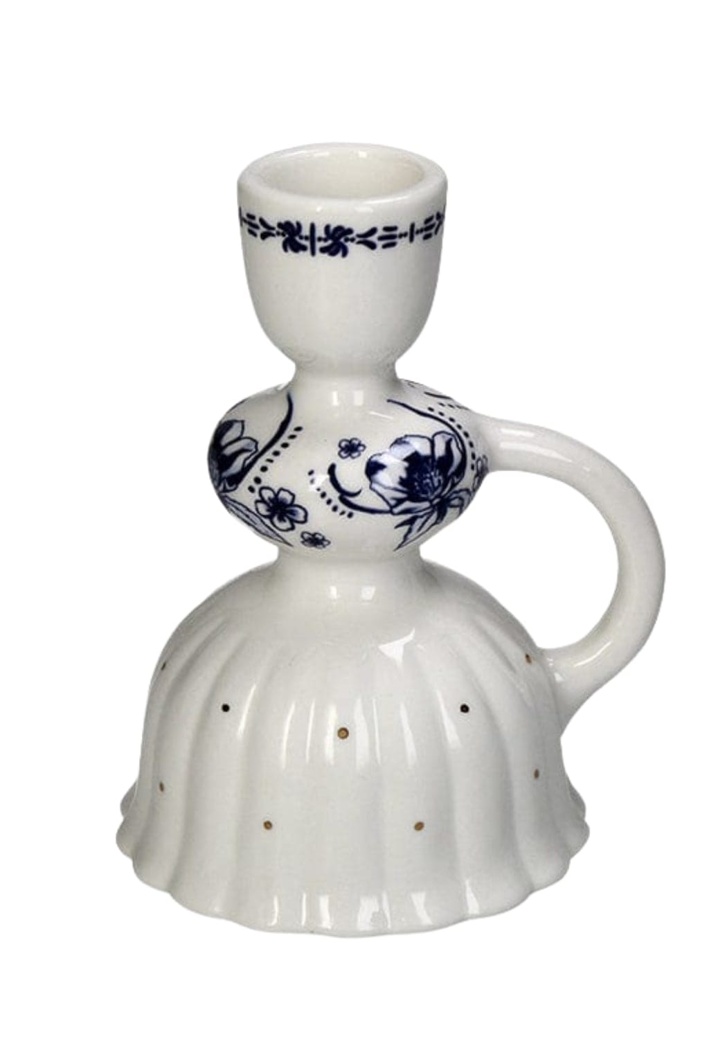 Delft Blue Lady Candle Holder by Kersten