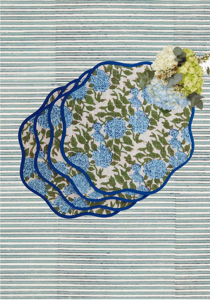 Blue Dahlia Placemats - Set of 4 - Casa by Josephine Jenno