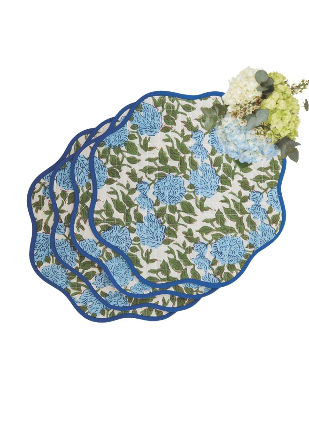 Blue Dahlia Placemats - Set of 4 - Casa by Josephine Jenno