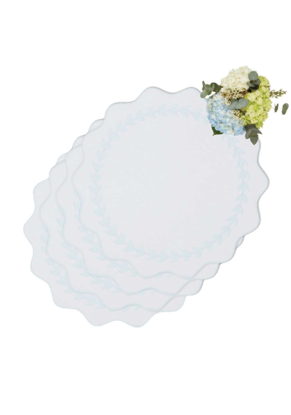 Blue Garland Placemats - Set of 4 - Casa by Josephine Jenno