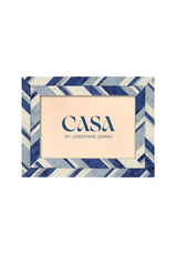 Blue Geometric Photo Frame 6x4" - Casa by Josephine Jenno