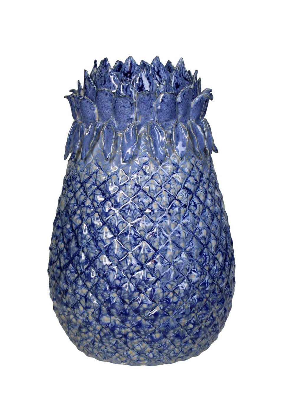 Blue Pineapple Stoneware Vase Large - Casa by Josephine Jenno
