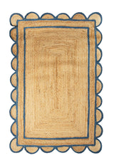 Blue Scallop Jute Rug - Casa by Josephine Jenno
