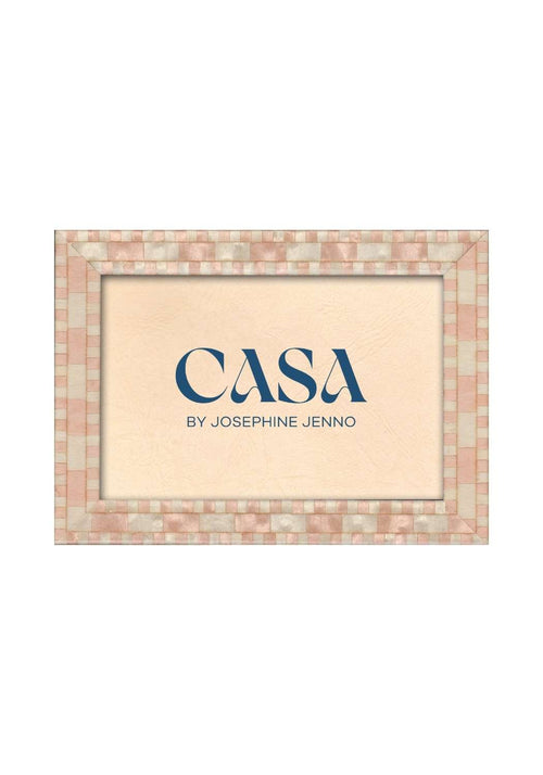 Blush Pink Mosaic Wooden Frame 7x5