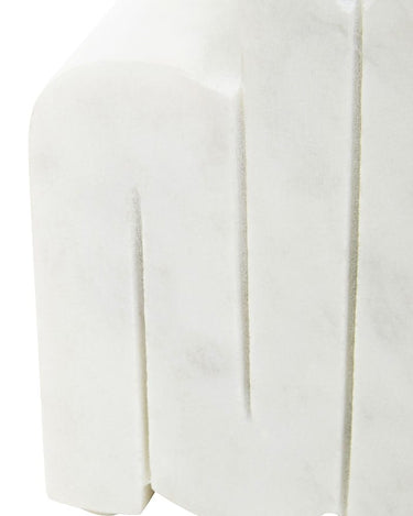 Sculptural Bookends in White Marble