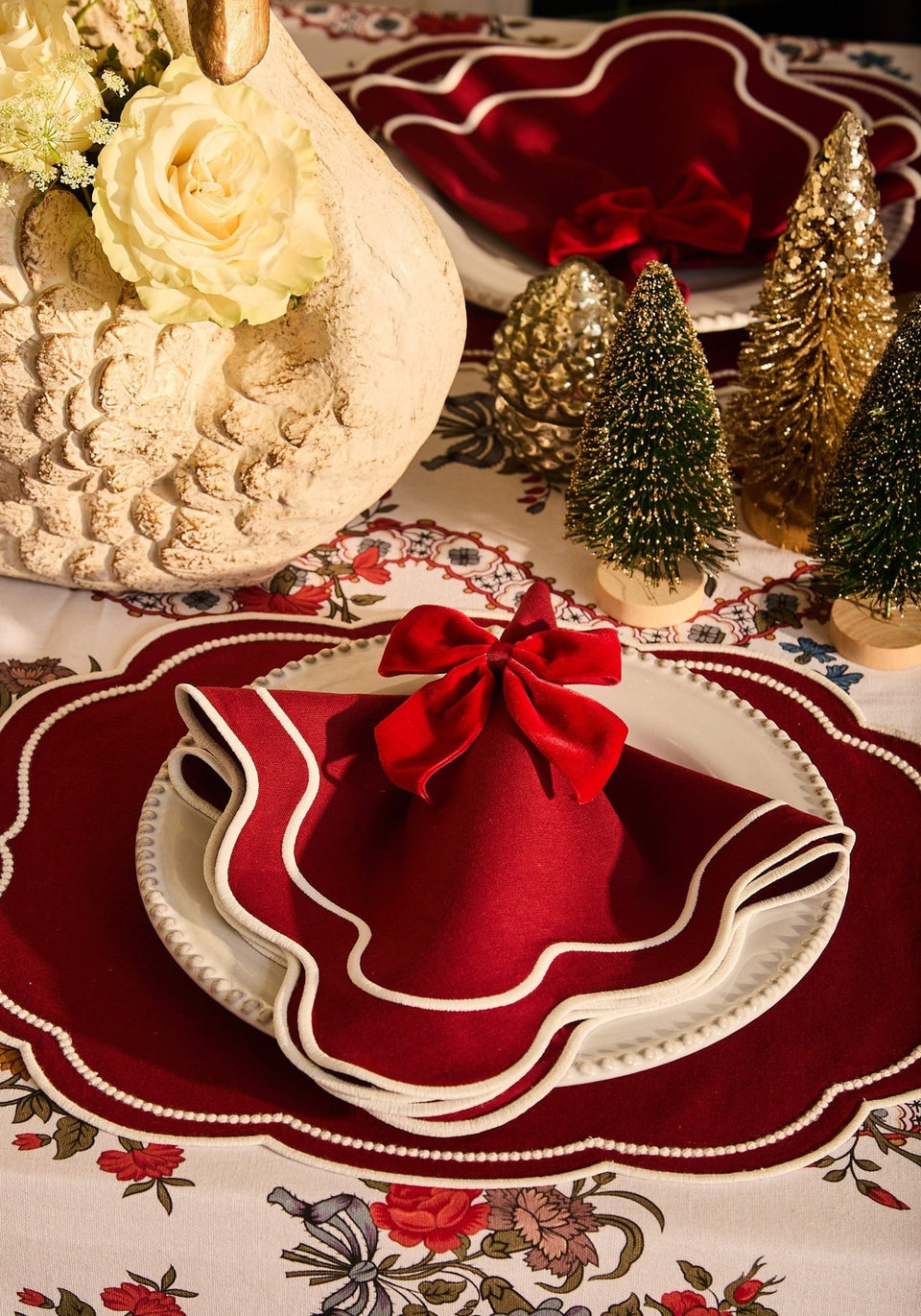 Crimson Romance Velvet Bow Collection