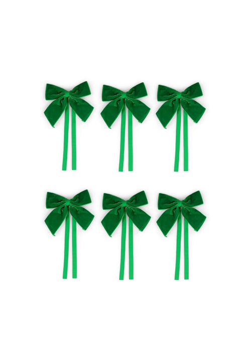 Forest Green Velvet Bow Collection