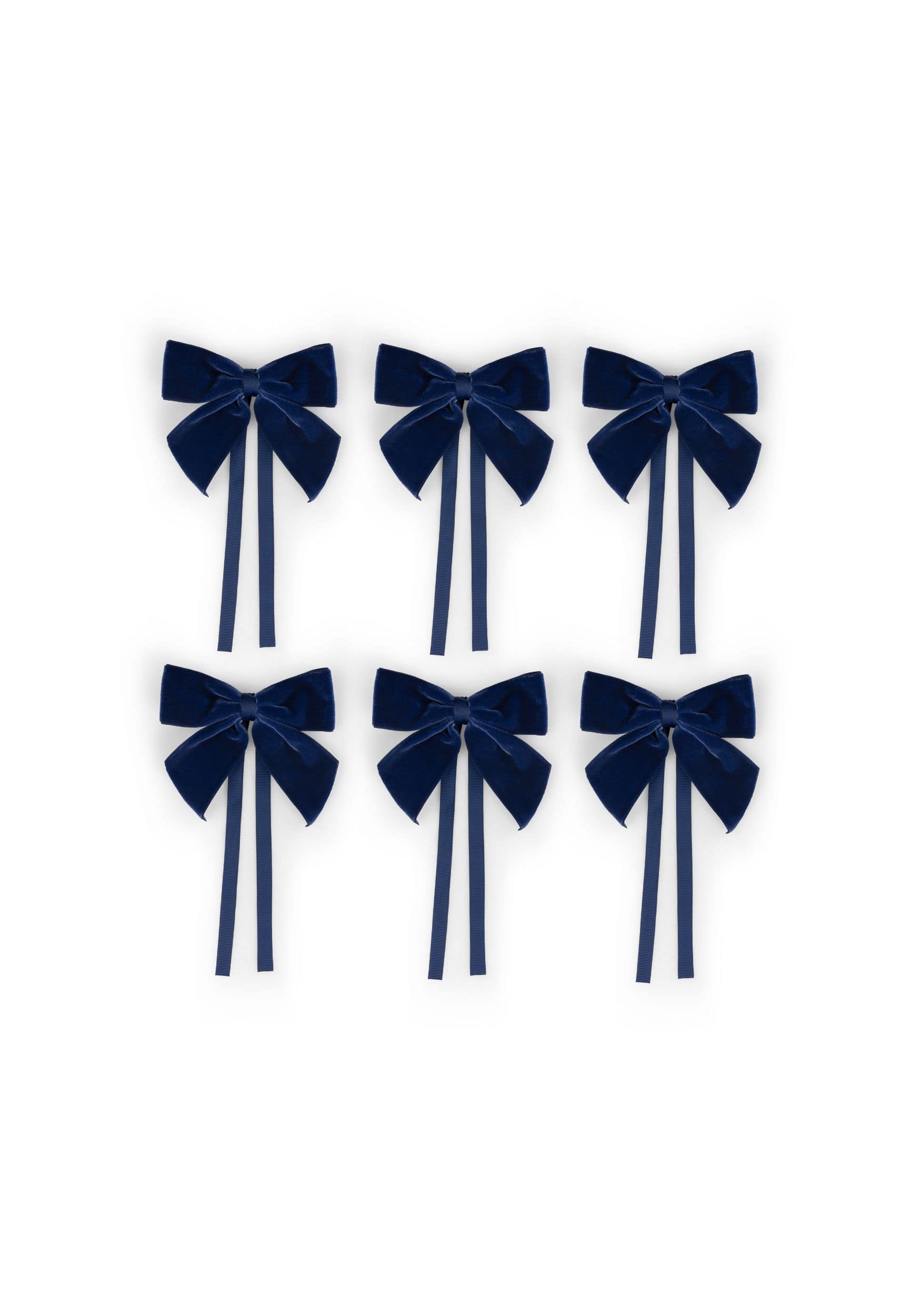 Midnight Navy Velvet Bow Collection