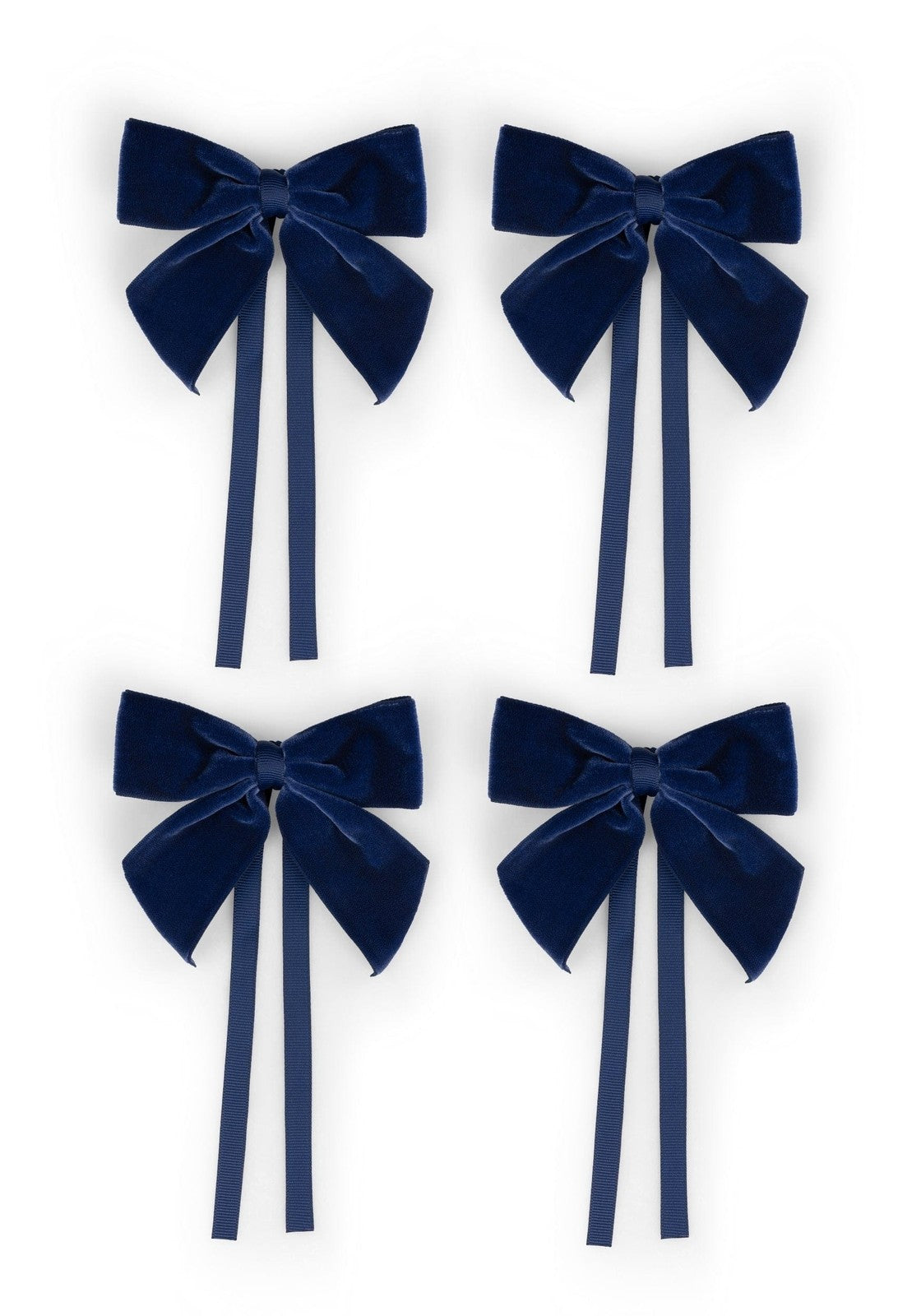 Midnight Navy Velvet Bow Collection
