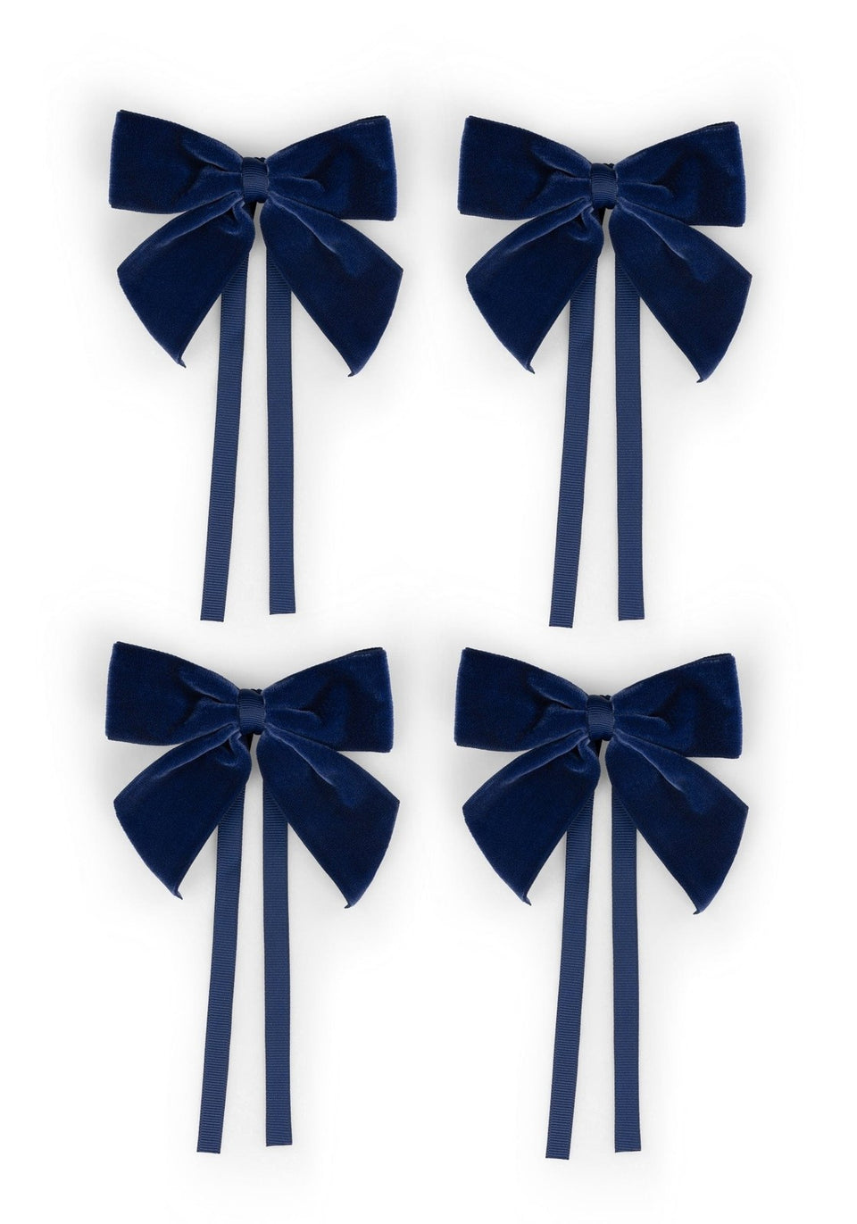 Midnight Navy Velvet Bow Collection