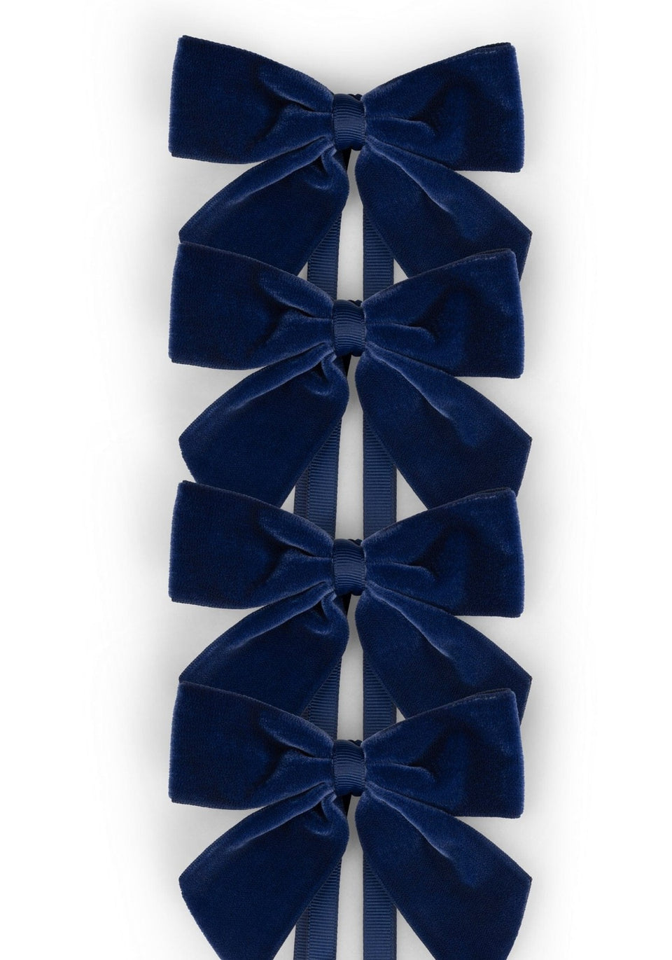 Midnight Navy Velvet Bow Collection