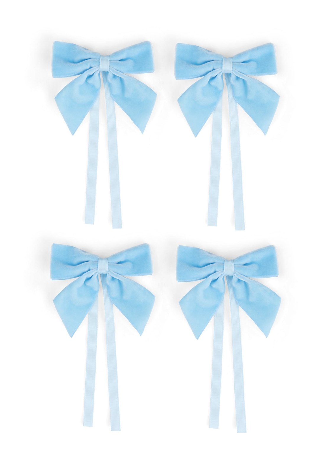 Powder Blue Velvet Bow Collection