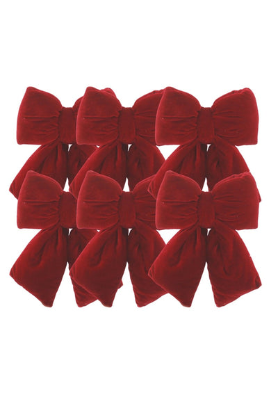 Velvet Classic: Burgundy Bow Tie Ornaments
