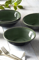 Bowl Bobble Pasta Bowls Green - Set of 4