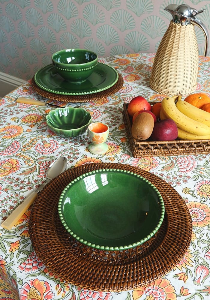 Bowl Bobble Pasta Bowls Green - Set of 4