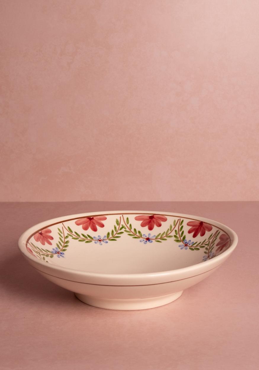 Bowl Camilla Pasta Bowl, Green Garland Set of 4