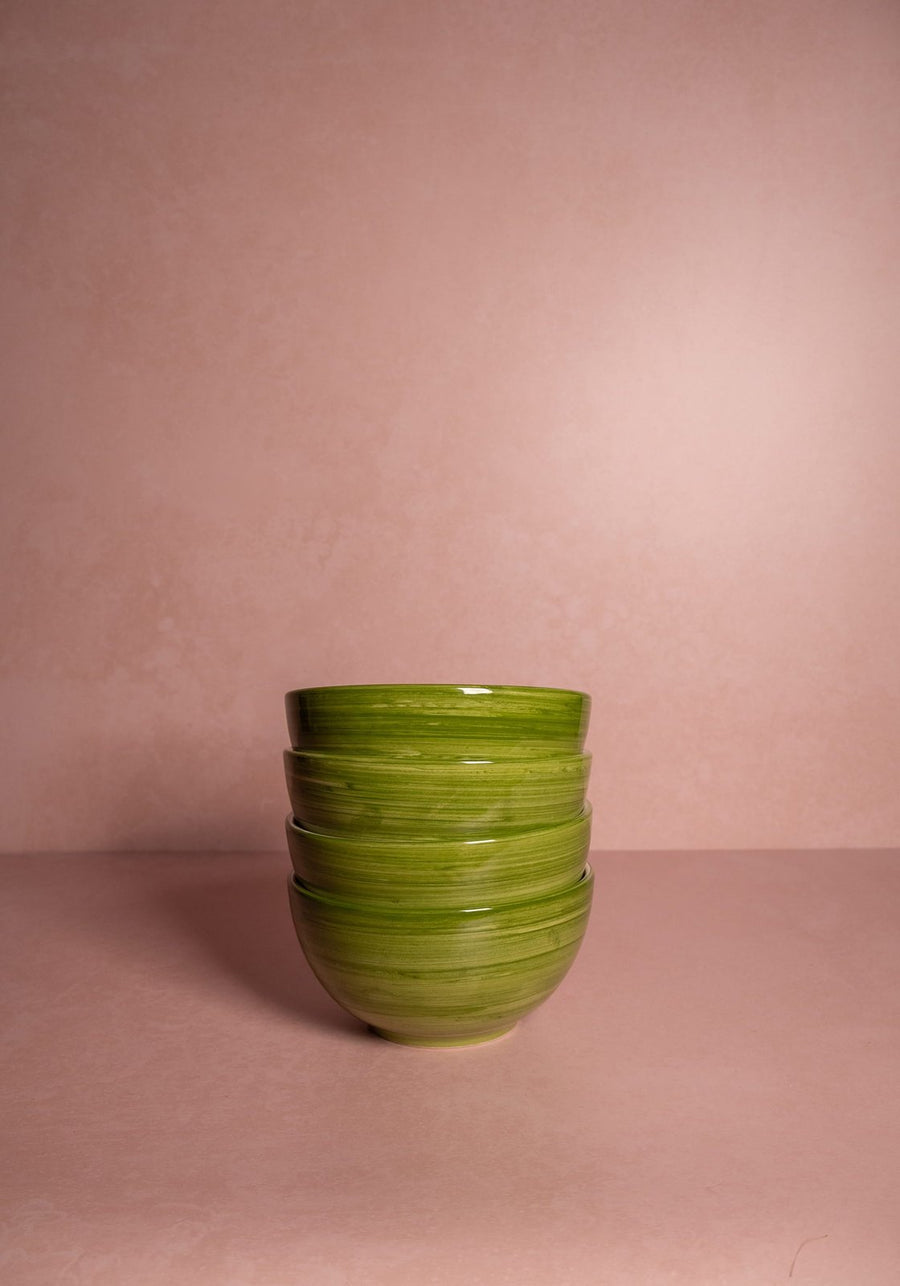 Cara Shell Cereal Bowl, Green -  Set of 4