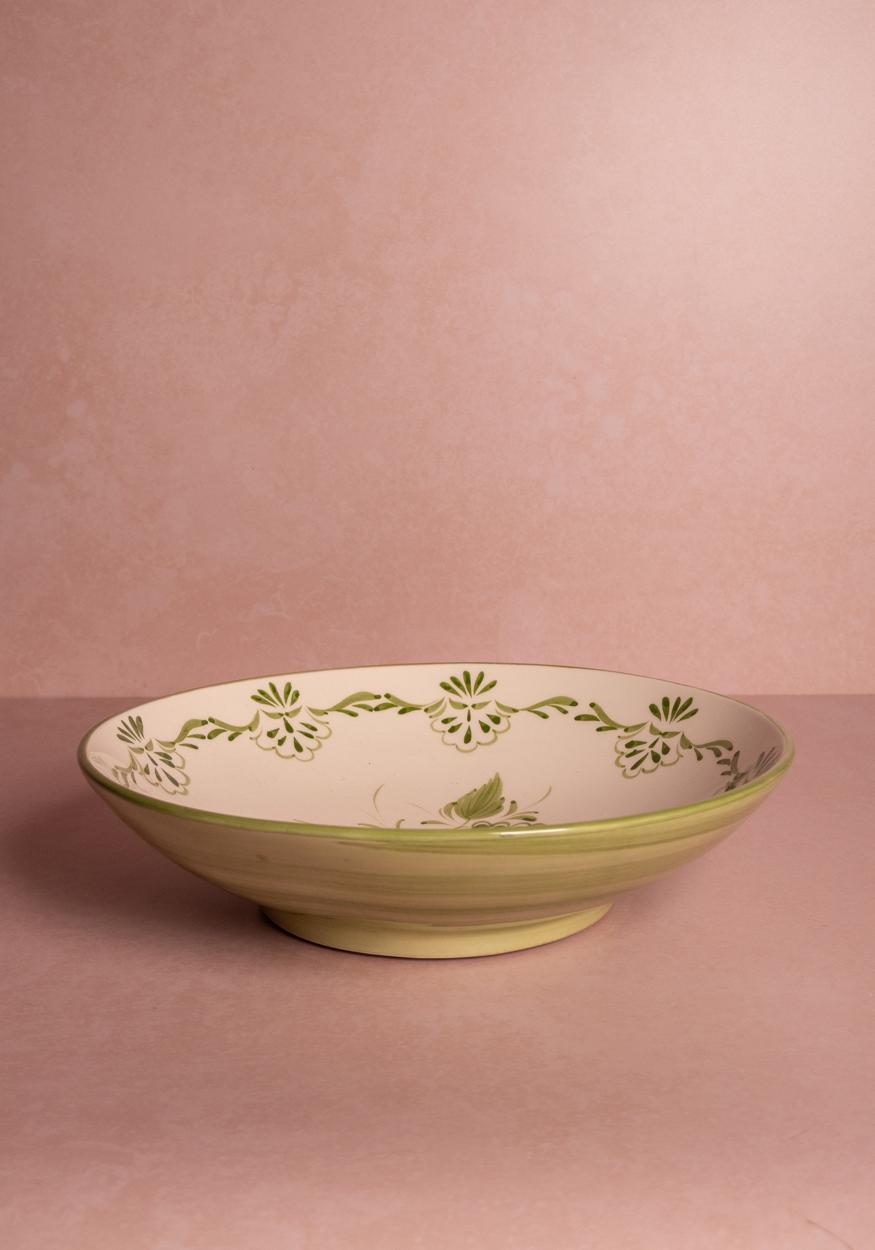Bowl Cara Shell Pasta Bowl, Green Set of 4