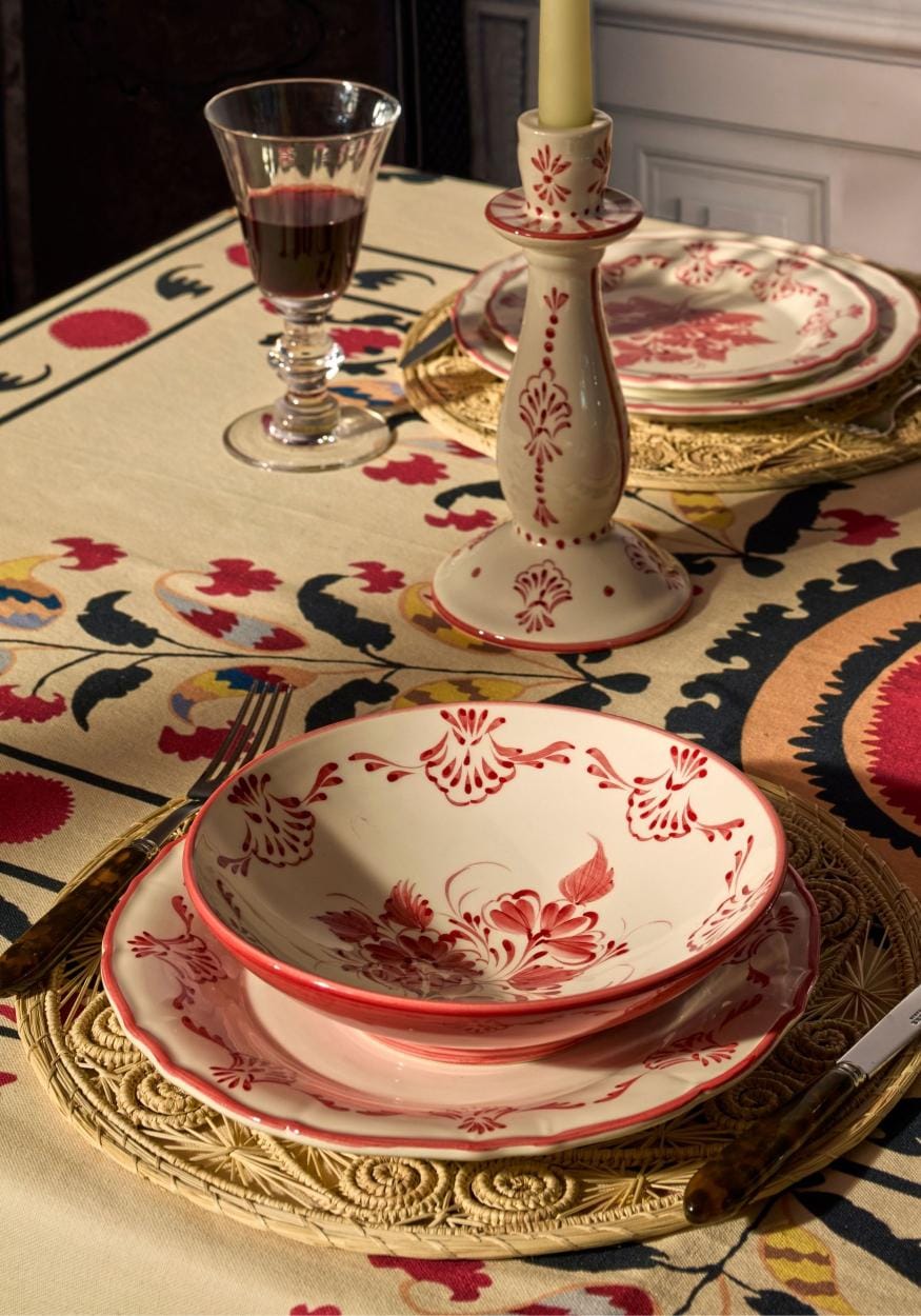 Cara Shell Pasta Bowl, Red Set of 4