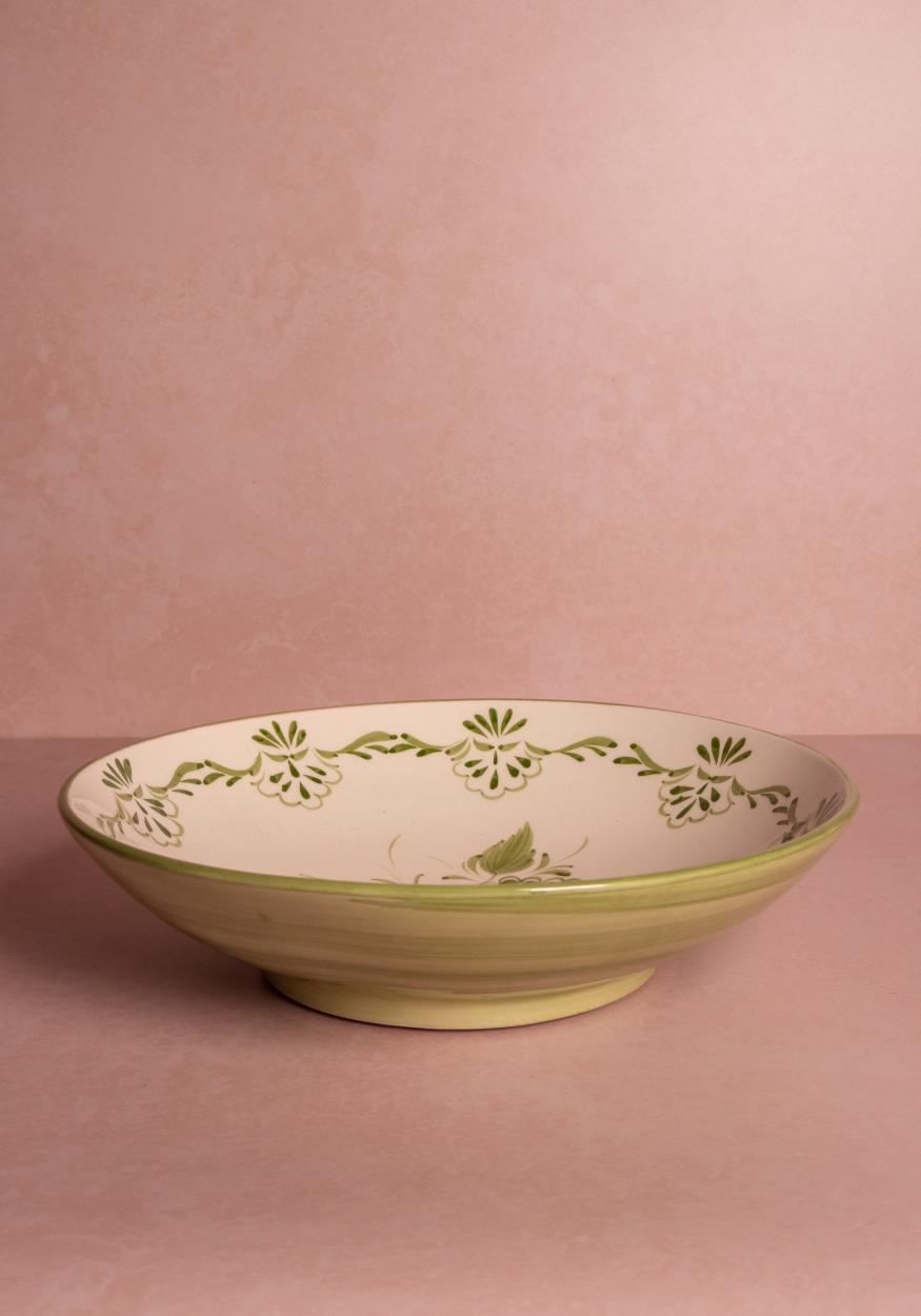 Cara Shell Serving Bowl, Green