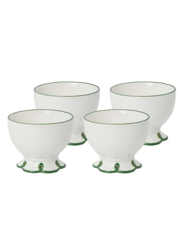 Glorious Green Scalloped Bowl - Set of 4