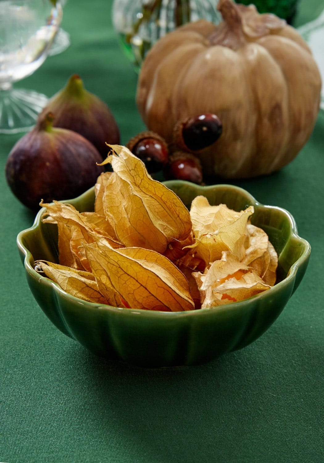 Green Scallop Ceramic Dip Bowls x 3