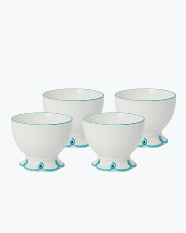 Bowl Sky Blue Scalloped Bowl - Set of 4