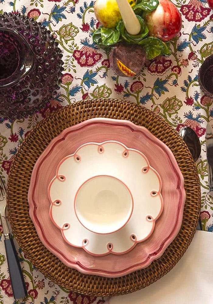 Pretty In Pink Scalloped Bowls - Set of 4