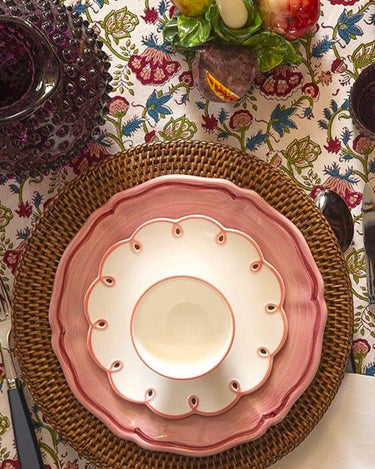 Pretty In Pink Scalloped Bowls - Set of 4