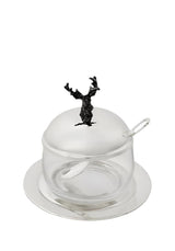 Bridgerton Deer Silver Jar and Spoon - Casa by Josephine Jenno