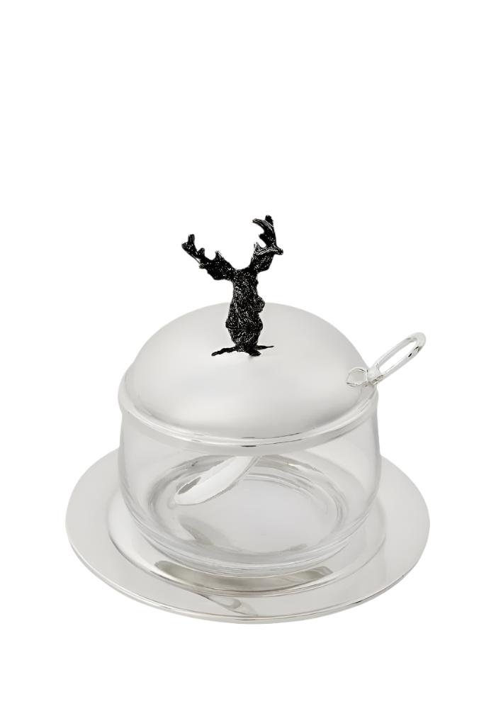Bridgerton Deer Silver Jar and Spoon - Casa by Josephine Jenno
