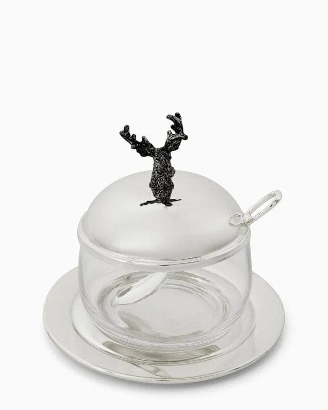 Bridgerton Deer Silver Jar and Spoon - Casa by Josephine Jenno