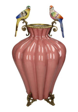 Bridgerton Regency Style Vase with Two Birds - Casa by Josephine Jenno