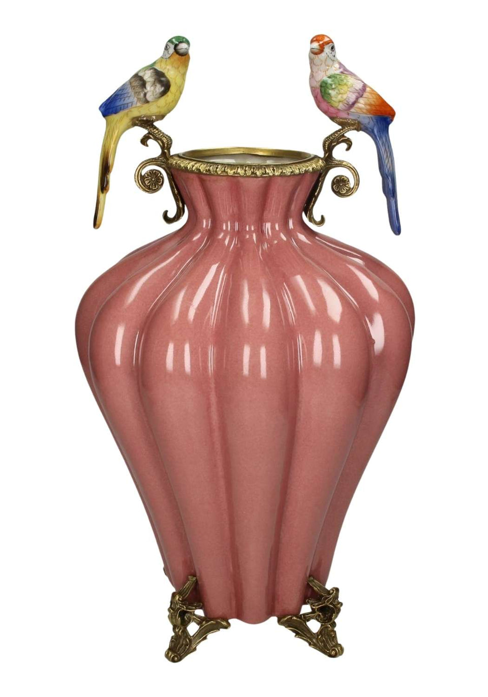 Bridgerton Regency Style Vase with Two Birds - Casa by Josephine Jenno