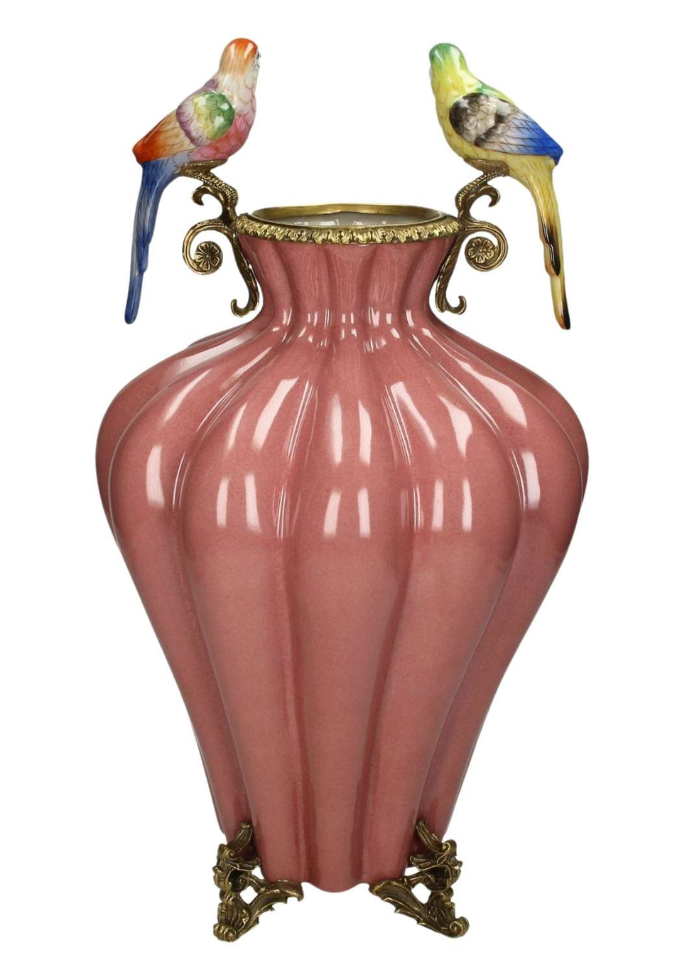Bridgerton Regency Style Vase with Two Birds - Casa by Josephine Jenno