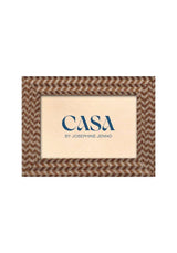 Brown Marquetry Patterned Photo Frame 6x4" - Casa by Josephine Jenno