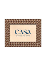 Brown Marquetry Patterned Photo Frame 7x5" - Casa by Josephine Jenno