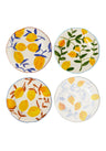 Buds in May — Hand-Painted Lunch Plates Inspired by Matisse Set of 4