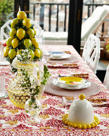 Butter Dish Bobble On Butter Dish - White & Yellow