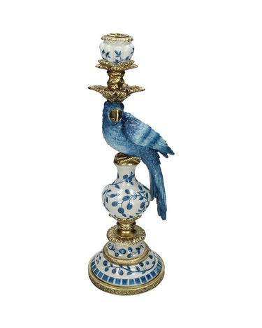 Polly Parrot Decorative Tall Candle Holder