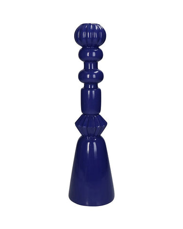Memphis Blue Tower Geometric Candle Holder