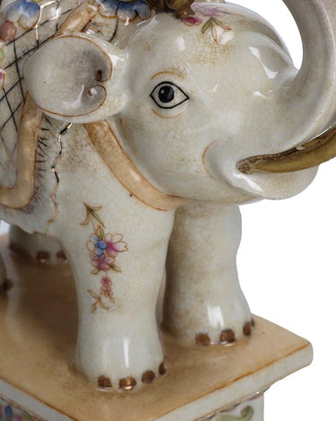 The Porcelain Elephant Candle Holder- White