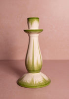 Cara Shell Candle Holder, Green