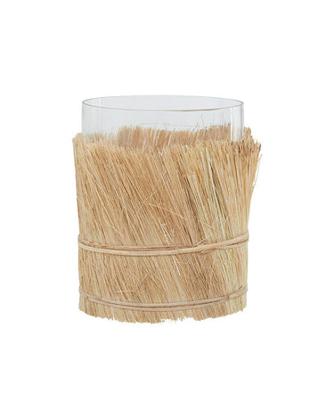 Summer Chic Raffia Candle Holder Large