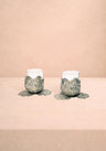 Pewter Cabbage Tea Light Holder- Set of 2