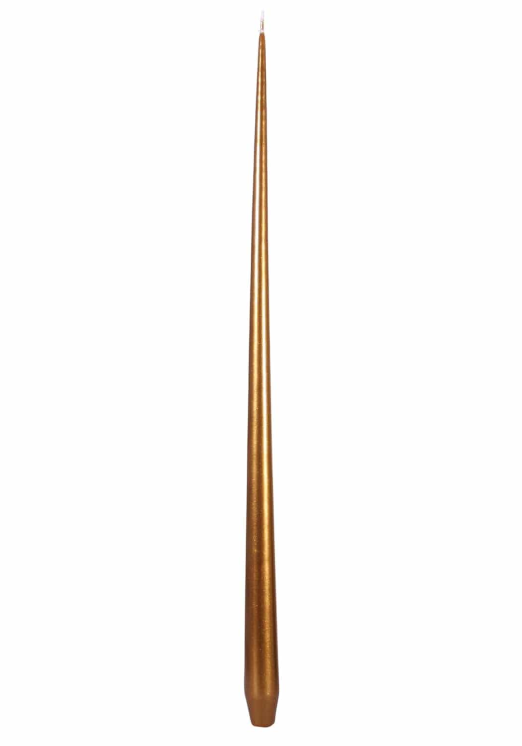 Aurora Tall Slender Taper Candles - Gold