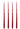 Aurora Tall Slender Taper Candles - Red